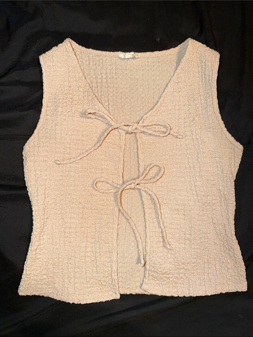 See You Monday Women’s Tan Open Vest Tank Top